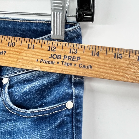 Paige Jeans Womens 25 Blue Medium Wash High Rise Hoxton Ankle Skinny Raw Hem - Picture 4 of 10